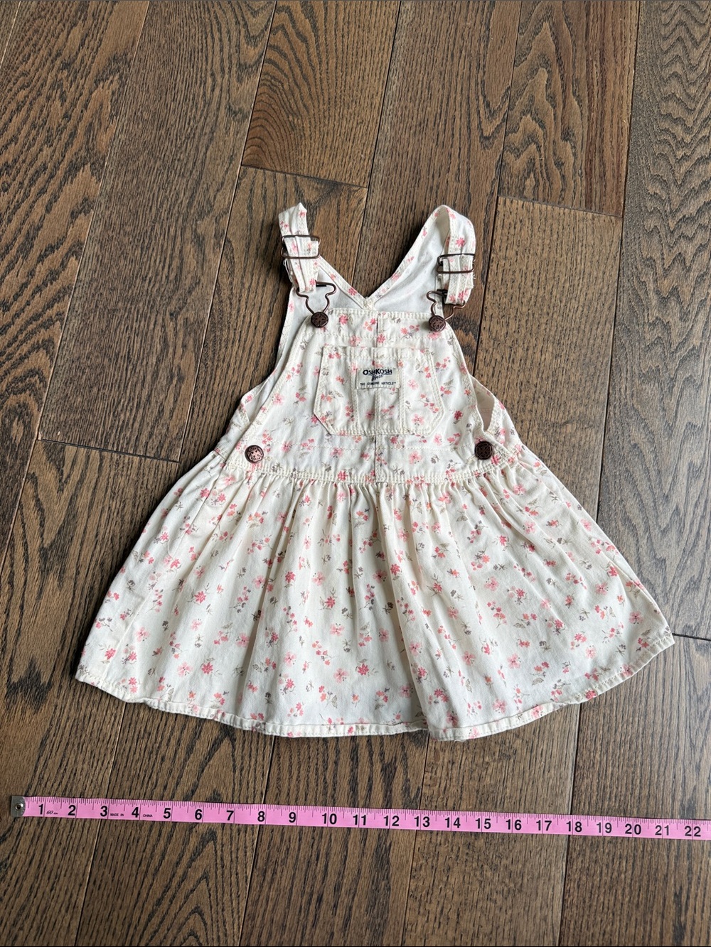 OshKosh B'gosh Cream Dress with Pink Floral Print - Picture 3 of 13